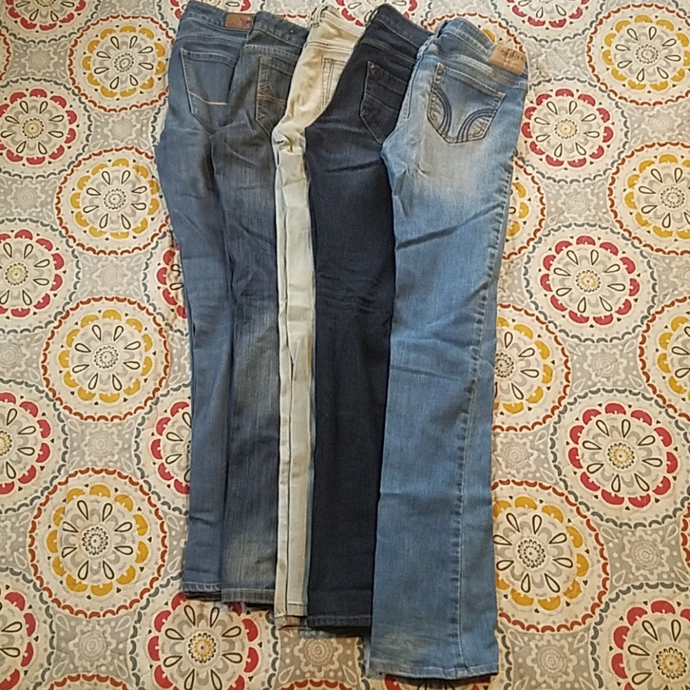 5 Pairs! EUC Skinny & Barely Boot Jeans, Sz 0 & 1